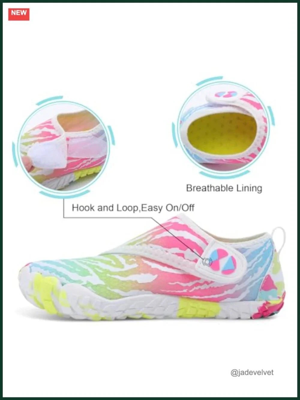 Quick Dry Kids Water Shoes with Drainage Holes Non-Slip for Beach Pool